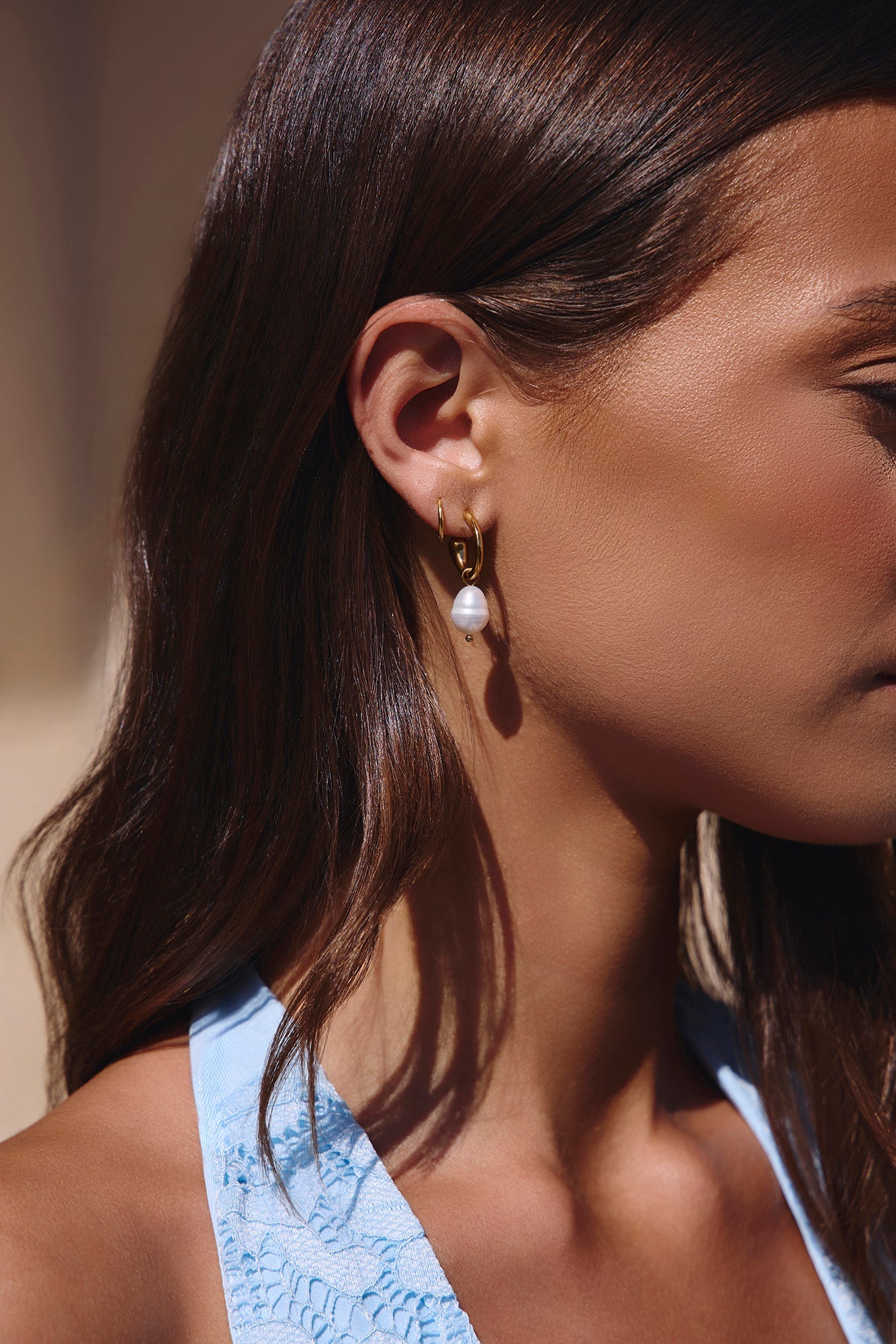 Sea Pearl Earrings Gold