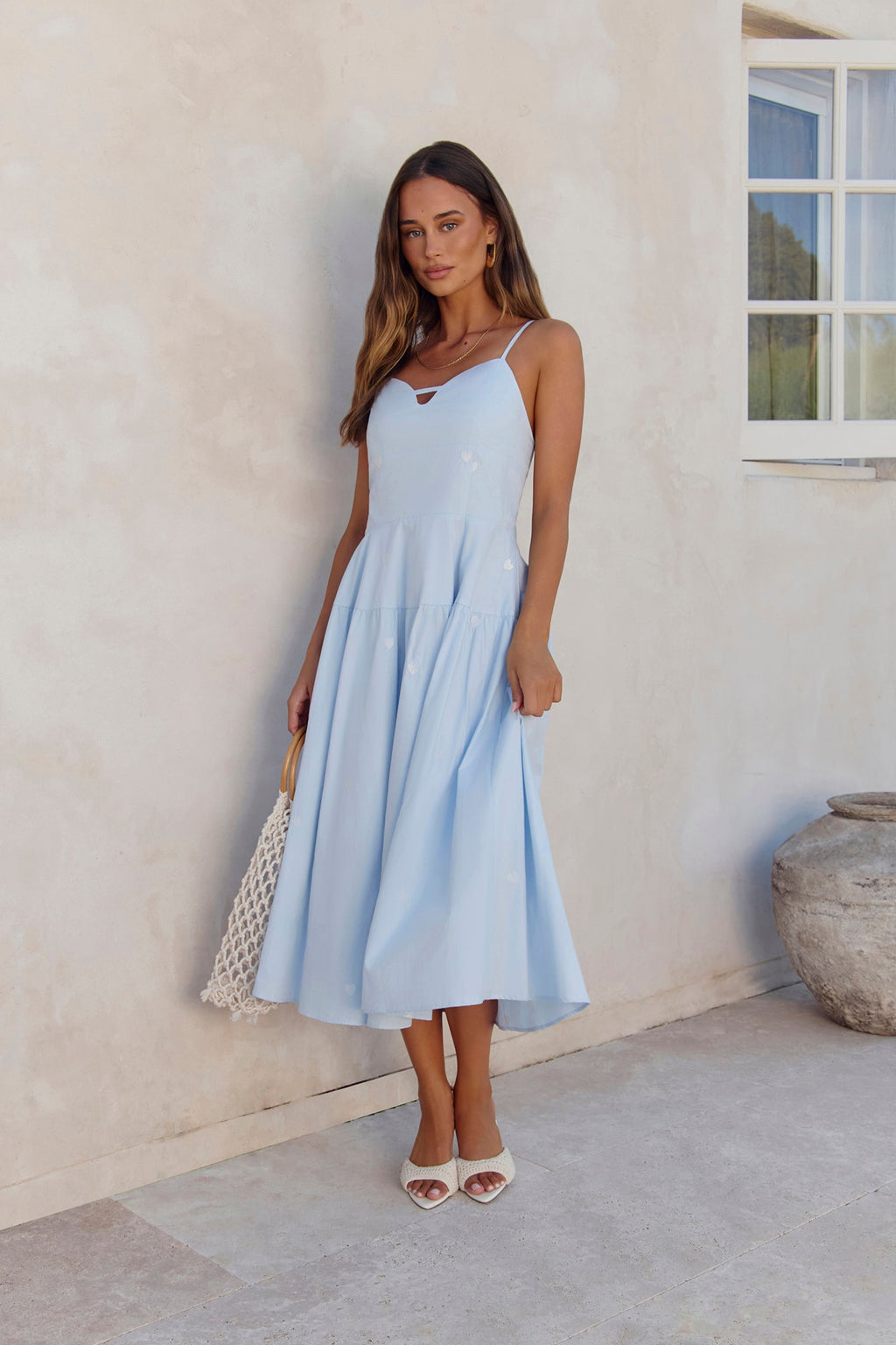 Rising Suns Midi Dress Blue