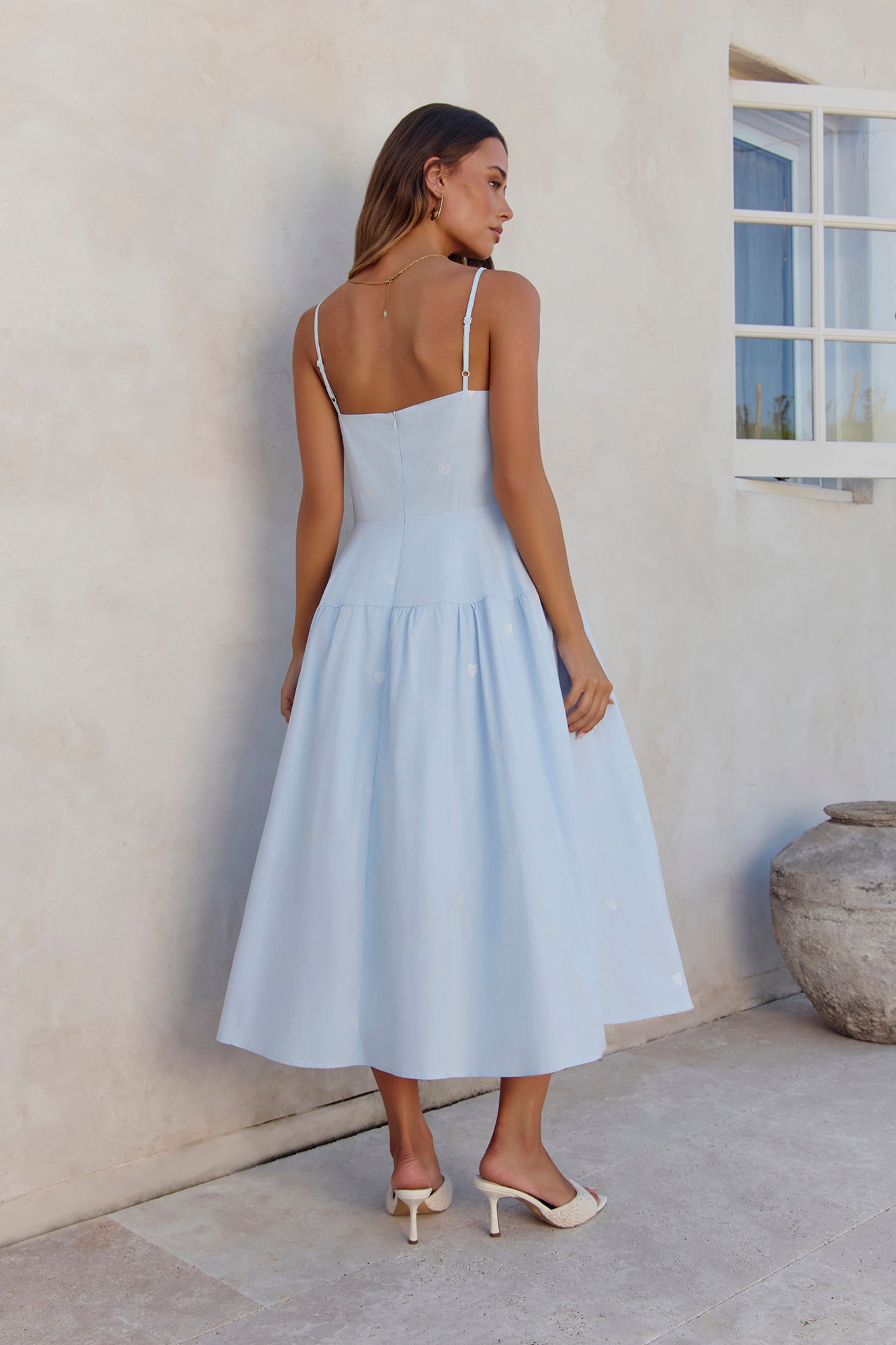 Rising Suns Midi Dress Blue