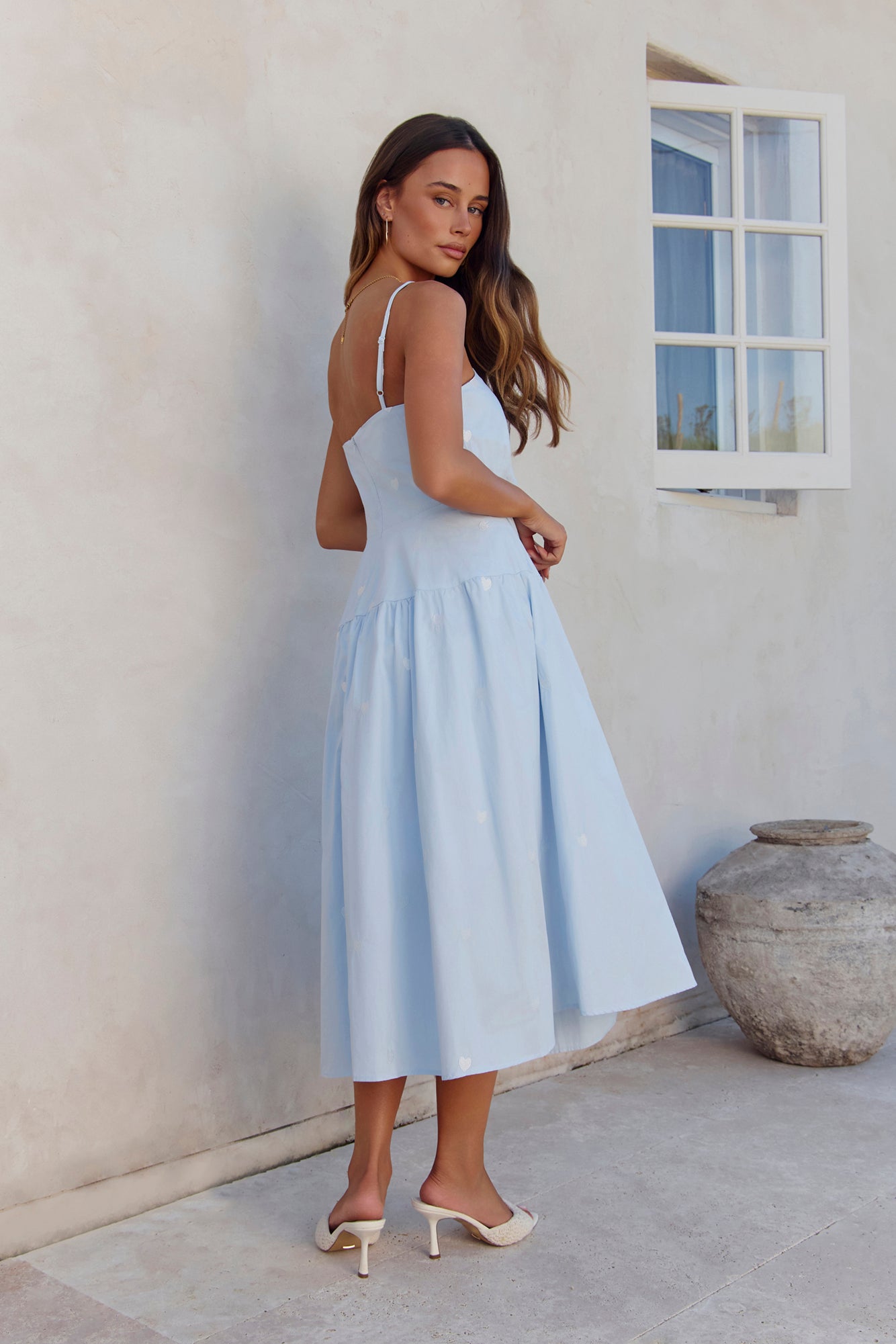 Rising Suns Midi Dress Blue