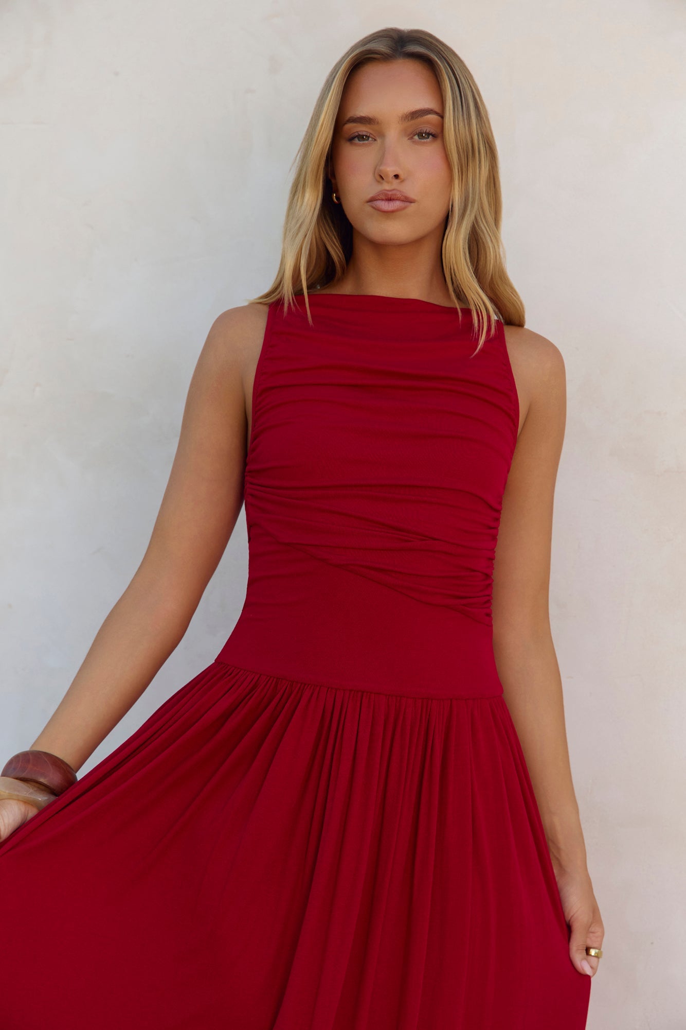 Nalla Maxi Dress Cherry
