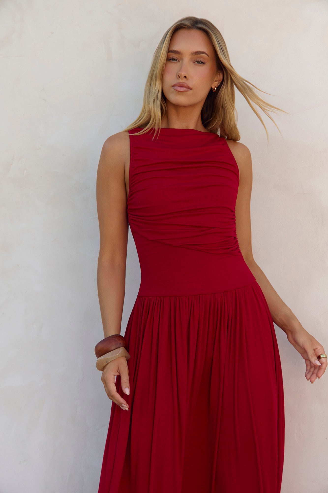 Nalla Maxi Dress Cherry