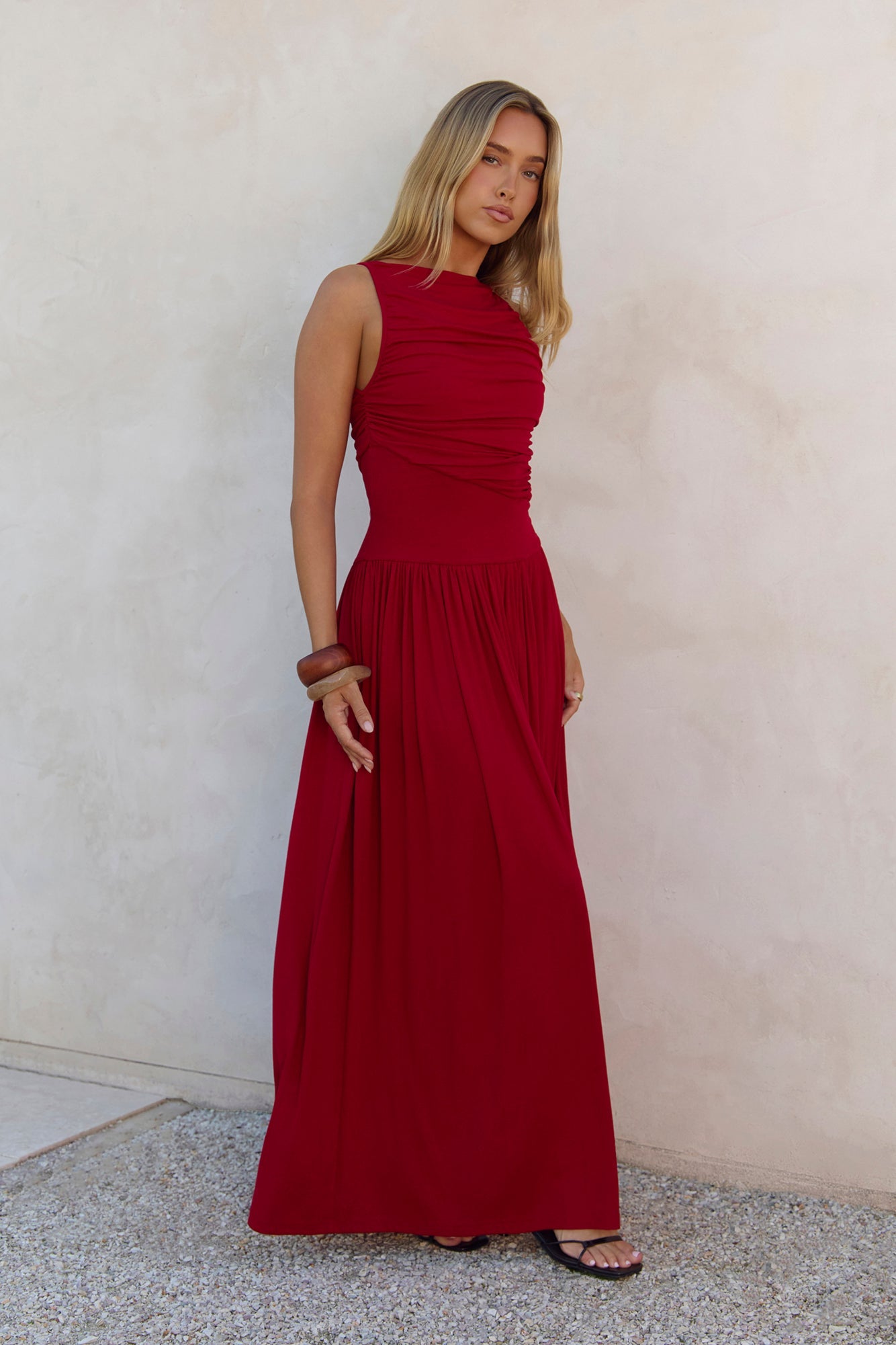 Nalla Maxi Dress Cherry
