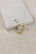 Mermaid Wallet Earrings Gold