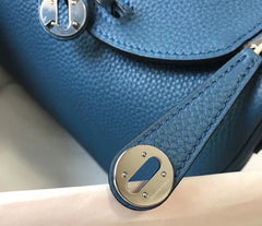 HM Mini Lindy 20cm Blue Agate Clemence Leather