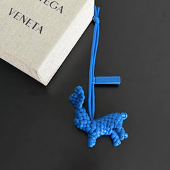 BV Rabbit Charm Blue Lambskin