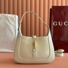 GG 28 Jackie 1961 Shoulder Bag White in Cowhide 636709