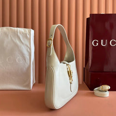 GG 28 Jackie 1961 Shoulder Bag White in Cowhide 636709