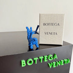 BV Rabbit Charm Blue Lambskin