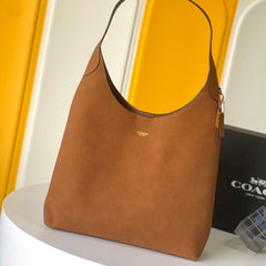 Coach Brooklyn Shoulder Bag 39cm Camel Suede