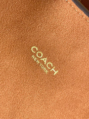 Coach Brooklyn Shoulder Bag 39cm Camel Suede