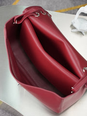 CC 26s Maxi Flap Bag 32cm Burugndy Calfskin SHW