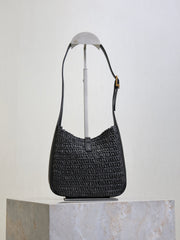 Prada LE 5A7 Mini 15cm Black Raffia Leather GHW
