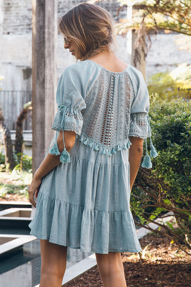 Wave After Wave Dress Sage