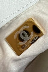 CC 25 Hobo Bag 26cm White Grained Calfskin Leather GHW 282485