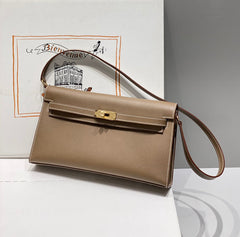 HM Kelly Elan 27cm Brown Leather Ghw
