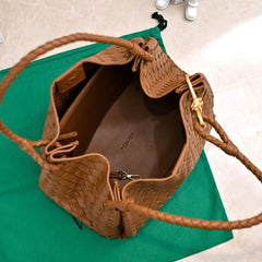 BV 26s Parachute Bag Tan Brown Intrecciato Leather 291403