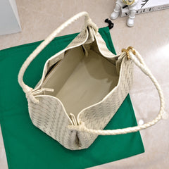 BV 26s Parachute Bag Cream Intrecciato Leather 291409