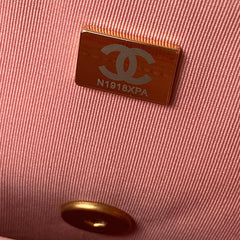 cc 23k 13.5cm rose pink calfskin gold hardware