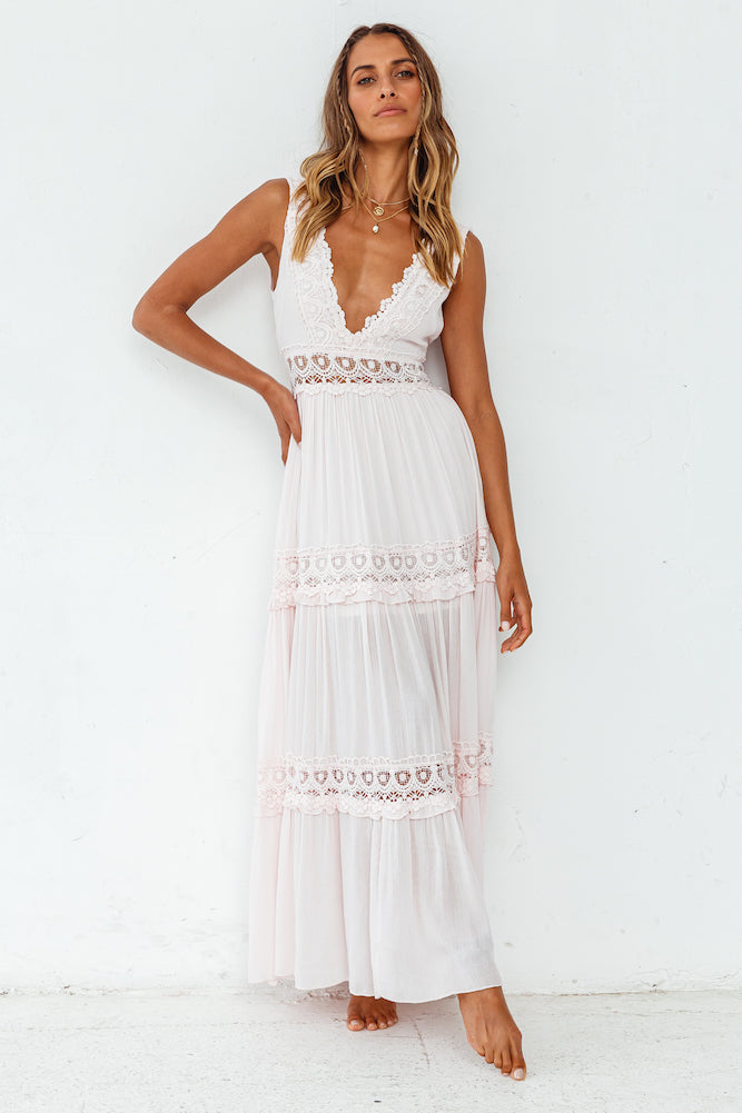 Playing Games Maxi Dress Pink