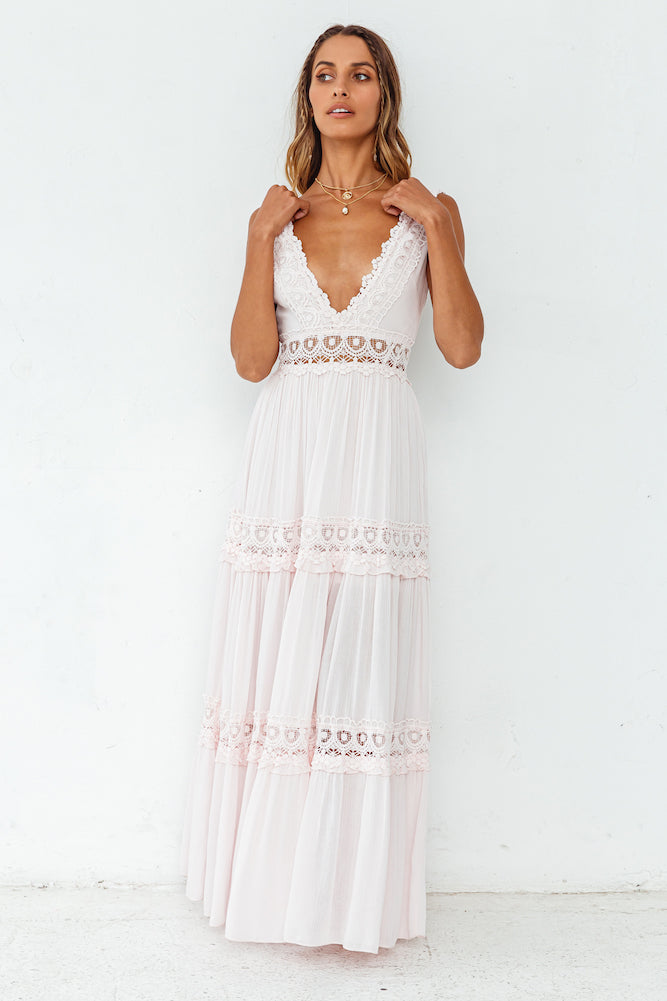 Playing Games Maxi Dress Pink