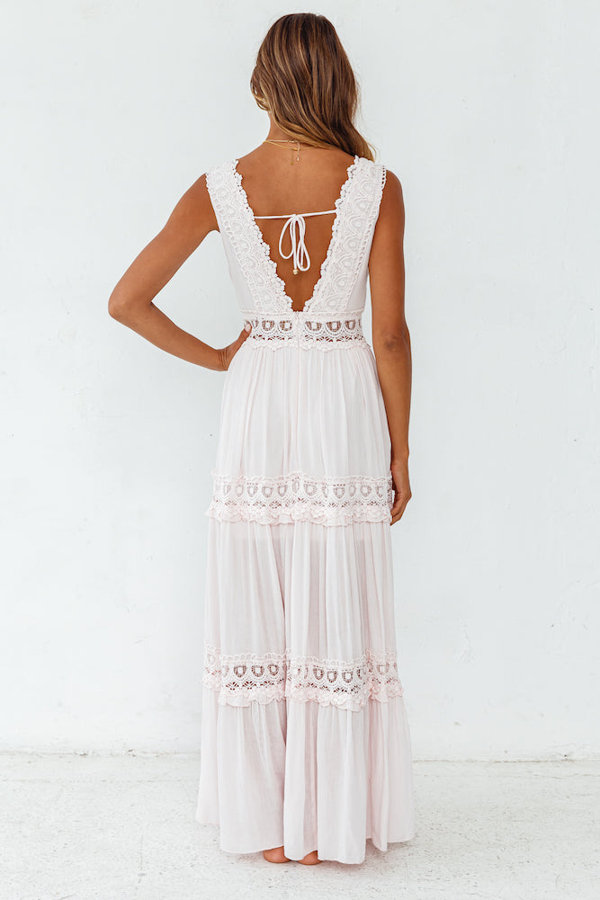 Playing Games Maxi Dress Pink