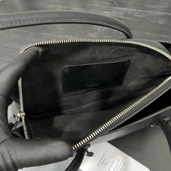 The Attico Small La Passaggiata Tote Bag Black Leather