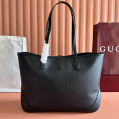 GG Jackie Medium Tote Bag Black Lambskin