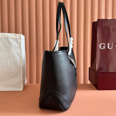 GG Jackie Medium Tote Bag Black Lambskin