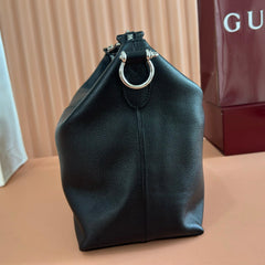 GG Brera Medium Crossbody Bag Black Lambskin