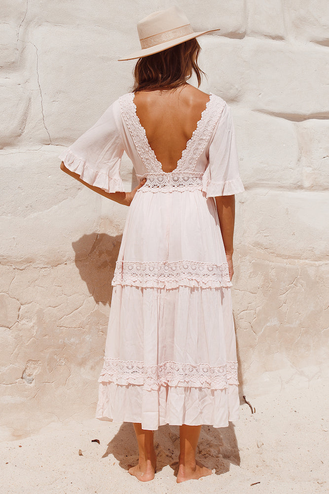 Cowboy Midi Dress Pink