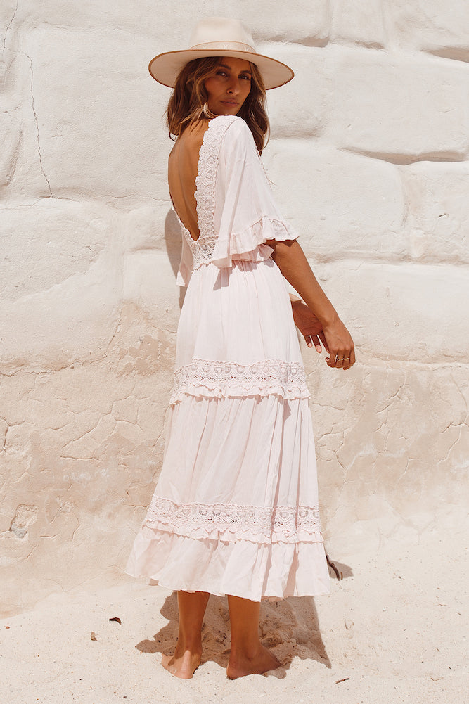 Cowboy Midi Dress Pink
