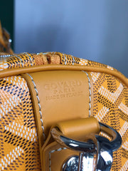 BOSTON 50 BAG IN YELLOW GOYARDINE CANVAS AND CALFSKIN TRIM