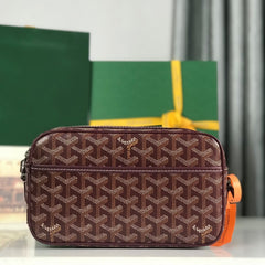 Goyard Cap-Vert Camera Bag Burgundy Calfskin Canvas 290857