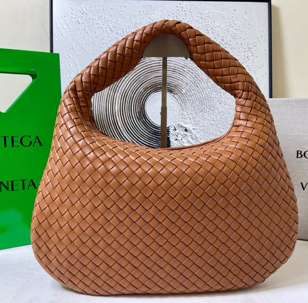 Bottega Veneta Veneta Bag 44cm Tan Brown Intrecciato Leather