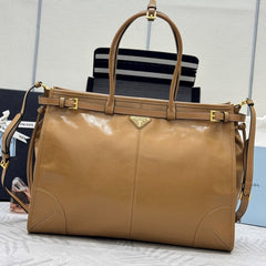 Prada Bonnie Extra-Large 42cm Brown Calfskin