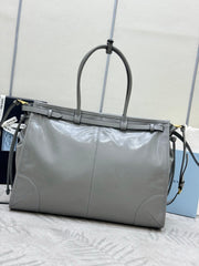 Prada Bonnie Extra-Large 42cm Grey Calfskin