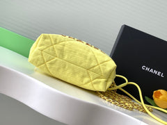 Chanel 25 Hobo Bag 20cm Yellow Canvas 324801