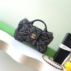 CC 25K Bow Bag 26cm Black Denim