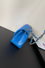 CC Flap Bag 17cm Cobalt Blue Sheepskin GHW 284816