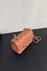 CC Flap Bag 17cm Brown Brick Sheepskin SHW 284818