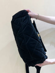 Chanel 24N Coco Neige Handbags Black Velvet 256069