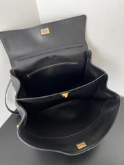 Balenciaga Medium Rodeo Bag 35 Black Calfskin Gold Hardware