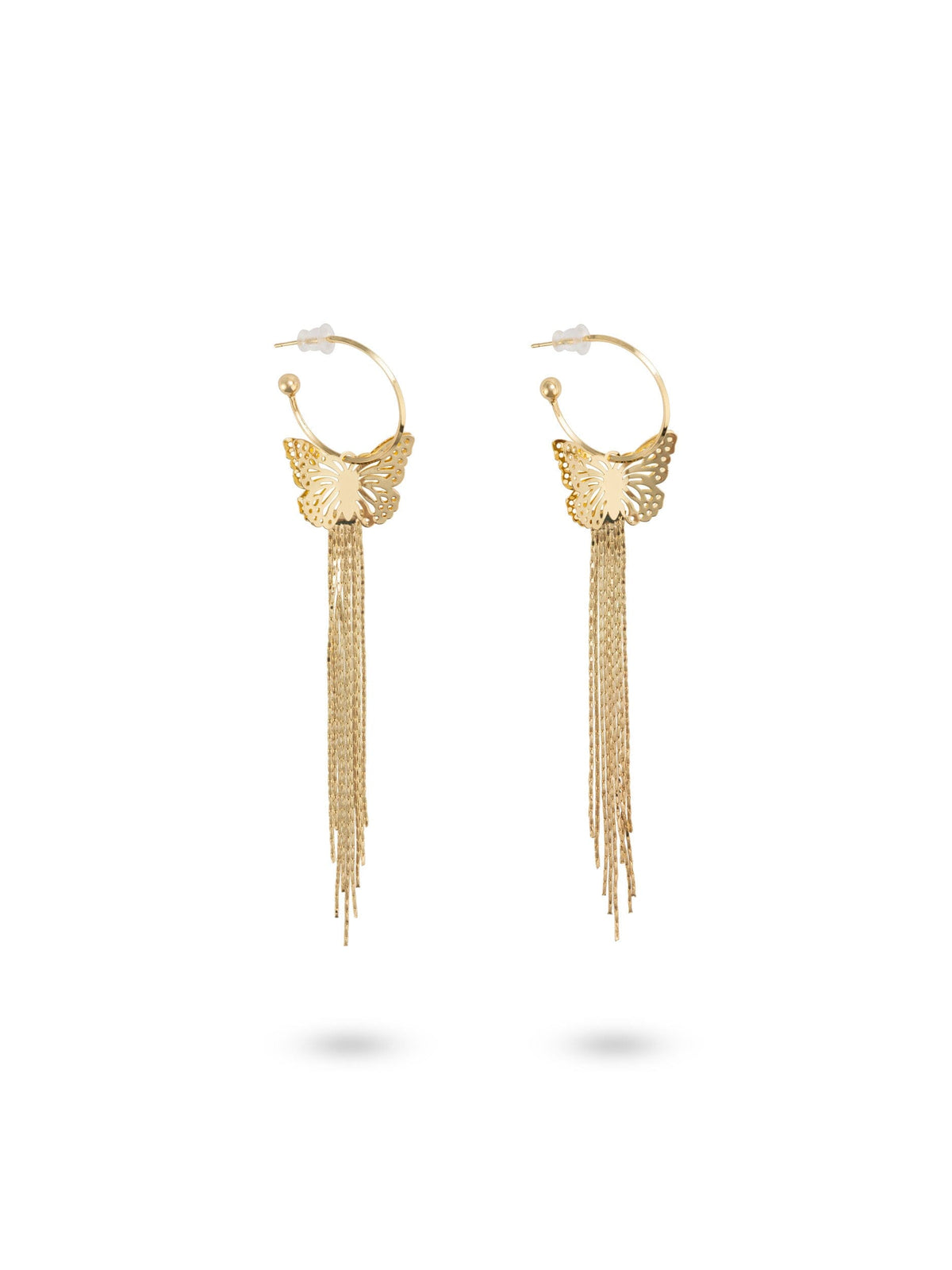 Gold Angel Butterfly Earrings Gold