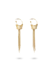 Gold Angel Butterfly Earrings Gold