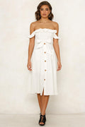 Always Been For You Midi Dress White
