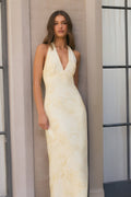 Elysian Halter Maxi Dress Yellow